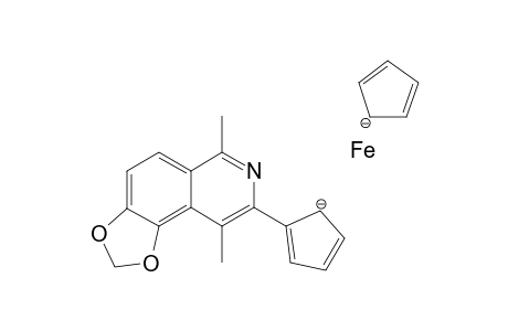 8-Ferrocenyl-6,9-dimethyl-[1,3]dioxolo[4,5-f]isoquinoline