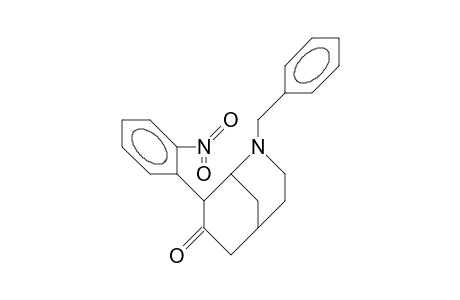 2-Azabicyclo[3.3.1]nonan-7-one, 8-(2-nitrophenyl)-2-(phenylmethyl)-, exo-(.+-.)-