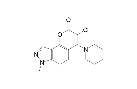 3-chloro-6,7-dihydro-7-methyl-4-piperidinopyrano[2,3-e]indazol-2(5H)-one