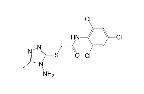 2-(4-Amino-5-methyl-4H-[1,2,4]triazol-3-ylsulfanyl)-N-(2,4,6-trichloro-phenyl)-acetamide