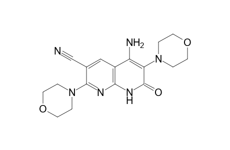 4-Amino-3,7-dimorpholino-1,2,3,4-tetrahydro[1,8]-naphthyridin-6-carbonitrile