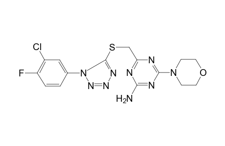 1,3,5-triazin-2-amine, 4-[[[1-(3-chloro-4-fluorophenyl)-1H-tetrazol-5-yl]thio]methyl]-6-(4-morpholinyl)-