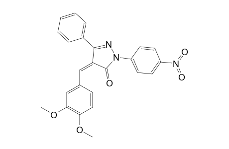 4-(3,4-Dimethoxybenzylidene)-1-(4-nitrophenyl)-3-phenyl-2-pyrazolin-5-one