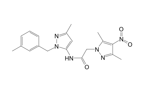 1H-Pyrazole-1-acetamide, 3,5-dimethyl-N-[3-methyl-1-[(3-methylphenyl)methyl]-1H-pyrazol-5-yl]-4-nitro-