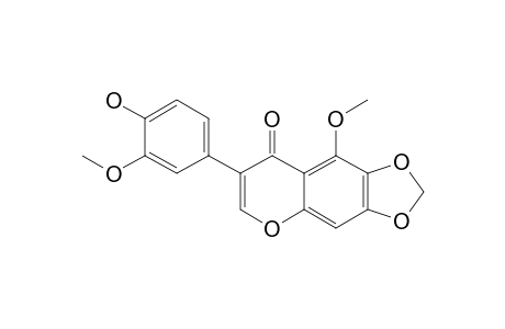 4'-HYDROXY-5,3'-DIMETHOXY-6,7-METHYLENEDIOXY-ISOFLAVONE;NIGRICANIN