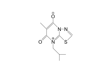 Anhydro-(8-isobutyl-5-hydroxy-6-methyl-7-oxo-1,3,4-thiadiazolo[3,2-A]pyrimidinium hydroxide)