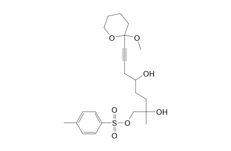 2,5-Dihydroxy-2-methyl-8-(tetrahydro-2-methoxy-pyran-2-yl)-oct-7-yn-1-yl toluene-P-sulfonate