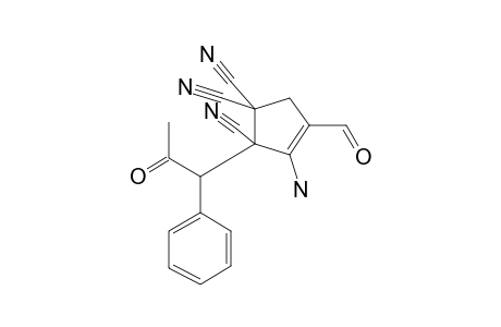 Cyclopent-3-ene-1,1,2-tricarbonitrile, 3-amino-4-formyl-2-(2-oxo-1-phenylpropyl)-