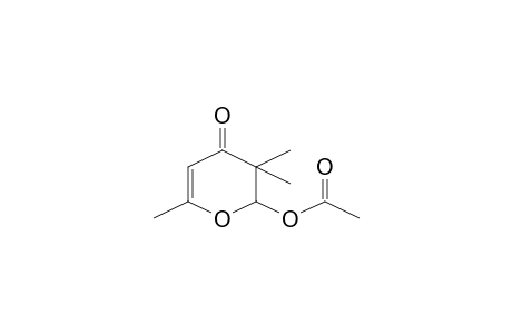Acetic acid, 3,3,6-trimethyl-4-oxo-3,4-dihydro-2H-pyran-2-yl ester