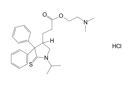 4,4-diphenyl-1-isopropyl-5-thioxo-3-pyrrolidinepropionic acid, 2-(dimethylamino)ethyl ester, hydrochloride