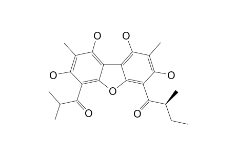 1,3,7,9-TETRAHYDROXY-2,8-DIMETHYL-4-(2-METHYLBUTANOYL)-6-(2-METHYLPROPIONYL)-DIBENZOFURAN