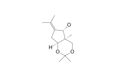 (4aR*,5S*,7aS*)-2,2,4a-Trimethyl-6-(propan-2-ylidene)hexahydro-2H-cyclopenta[d]-[1,3]dioxin-5-ol