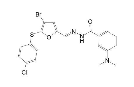 N'-((E)-{4-bromo-5-[(4-chlorophenyl)sulfanyl]-2-furyl}methylidene)-3-(dimethylamino)benzohydrazide