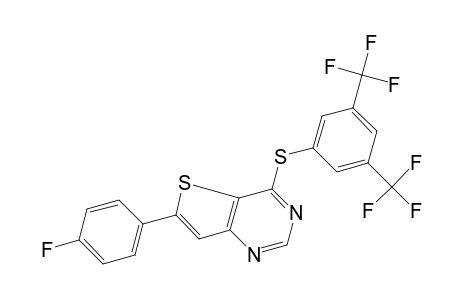 6-(p-FLUOROPHENYL)-4-[(alpha,alpha,alpha,alpha',alpha',alpha'-HEXAFLUORO-3,5-XYLYL)THIO]THIENO[3,2-d]PYRIMIDINE