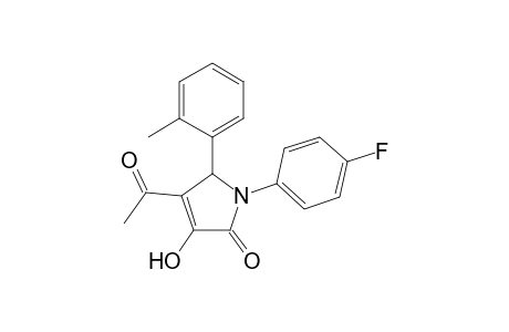 4-Acetyl-1-(4-fluorophenyl)-3-hydroxy-5-(2-methylphenyl)-1,5-dihydro-2H-pyrrol-2-one