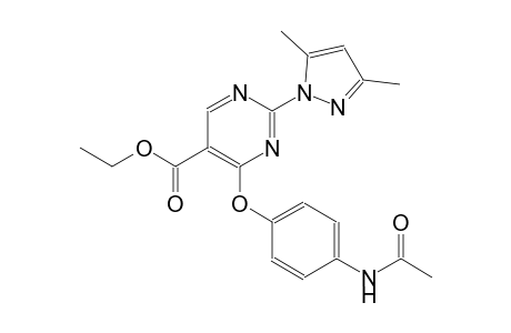 ethyl 4-[4-(acetylamino)phenoxy]-2-(3,5-dimethyl-1H-pyrazol-1-yl)-5-pyrimidinecarboxylate