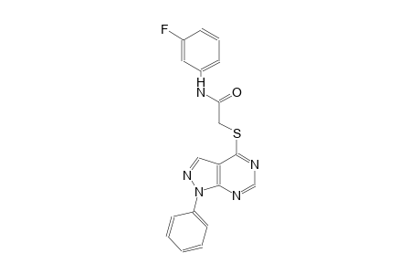 N-(3-fluorophenyl)-2-[(1-phenyl-1H-pyrazolo[3,4-d]pyrimidin-4-yl)sulfanyl]acetamide