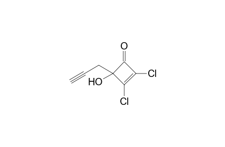 2,3-bis(chloranyl)-4-oxidanyl-4-prop-2-ynyl-cyclobut-2-en-1-one