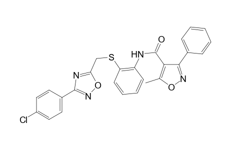 2'-{{[3- (p-chlorophenyl)-1,2,4-oxadiazol-5-yl]methyl}thio)-5-methyl-3-phenyl-4-isoxazolecarboxanilide