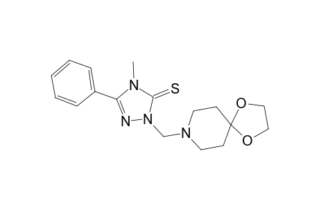 2-(1,4-dioxa-8-azaspiro[4.5]dec-8-ylmethyl)-4-methyl-5-phenyl-2,4-dihydro-3H-1,2,4-triazole-3-thione