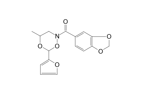2H-1,5,2-dioxazine, 2-(1,3-benzodioxol-5-ylcarbonyl)-6-(2-furanyl)dihydro-4-methyl-