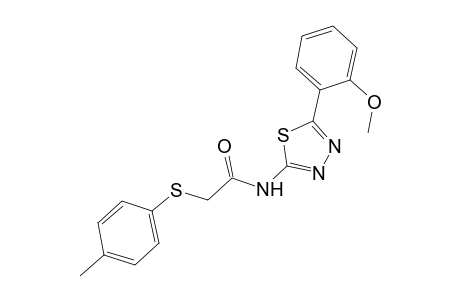 N-[5-(2-methoxyphenyl)-1,3,4-thiadiazol-2-yl]-2-[(4-methylphenyl)sulfanyl]acetamide