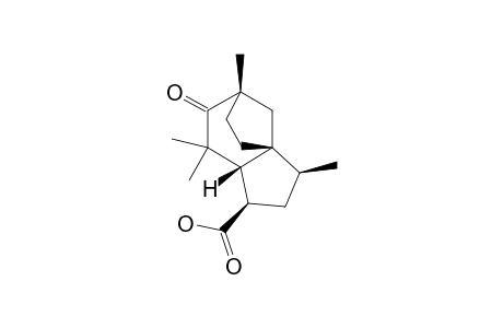 (1R*,2S*,4R*,5S*,8S*)-2,6,6,8-Tetramethyl-7-oxotricyclo[6.2.1.0(1,5)]undecane-4-carboxylic acid