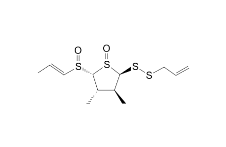 GARLICNIN-C1;2-(ALLYLDITHIINE)-5-(PROPENYLOXIDE)-3,4-DIMETHYLTETRAHYDRO-THIOPHENE-S-OXIDE