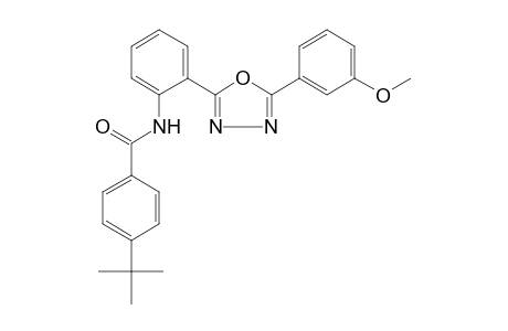 4-tert-butyl-2'-[5-(m-methoxyphenyl)-1,3,4-oxadiazol-2-yl]benzanilide