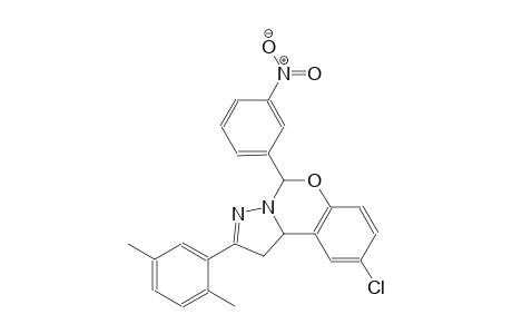 9-chloro-2-(2,5-dimethylphenyl)-5-(3-nitrophenyl)-1,10b-dihydropyrazolo[1,5-c][1,3]benzoxazine