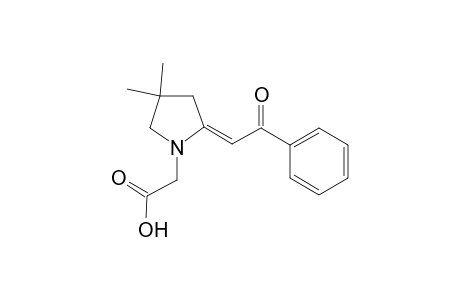 2-[(2E)-4,4-dimethyl-2-phenacylidene-1-pyrrolidinyl]acetic acid