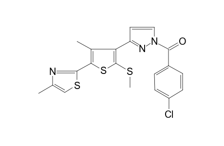 Methanone, (4-chlorophenyl)-[3-[4-methyl-5-(4-methyl-2-thiazonyl)-2-methylthio-3-thienyl]-1-pyrazolyl]-