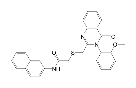 2-(([3-(2-Methoxyphenyl)-4-oxo-3,4-dihydro-2-quinazolinyl]methyl)sulfanyl)-N-(2-naphthyl)acetamide