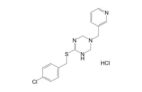 6-[(p-chlorobenzyl)thio]-3-[(3-pyridyl)methyl]-1,2,3,4-tetrahydro-s-triazine, monohydrochloride