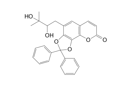 4-(2,3-dihydroxy-3-methylbutyl)-2,2-di(phenyl)pyrano[6,5-e][1,3]benzodioxol-8-one