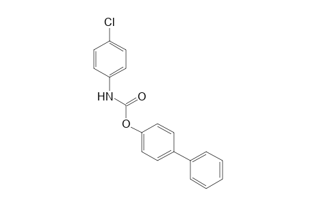 p-chlorocarbanilic acid, 4-biphenylyl ester