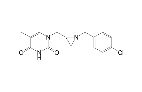 1-(4-Chlorophenyl)methyl-2-[(2,4-dioxo-5-methylpyrimidin-1-yl)methyl]aziridine
