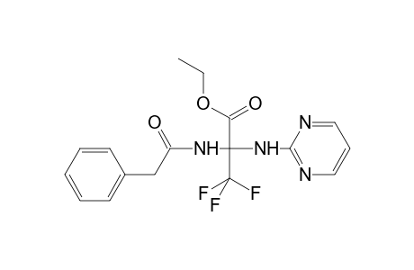 Propanoic acid, 3,3,3-trifluoro-2-[(2-phenylacetyl)amino]-2-(2-pyrimidinylamino)-, ethyl ester