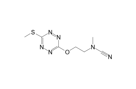 N-Methyl-N-[2'-( 6"-methylthio-1'',2'',4'',5''-tetrazin-3"-yl)oxyethyl]-cyanamide