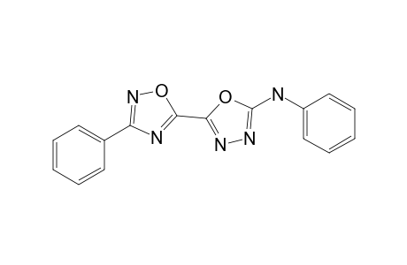 5-(3-Phenyl-1,2,4-oxadiazol-5-yl)-2-(N-phenylamino)-1,3,4-oxadiazole