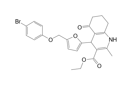 Ethyl 4-{5-[(4-bromophenoxy)methyl]-2-furyl}-2-methyl-5-oxo-1,4,5,6,7,8-hexahydro-3-quinolinecarboxylate