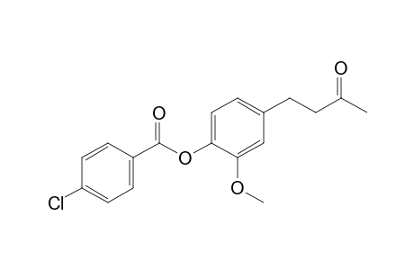 4-(4-hydroxy-3-methoxyphenyl)-2-butanone, p-chlorobenzoate (ester)