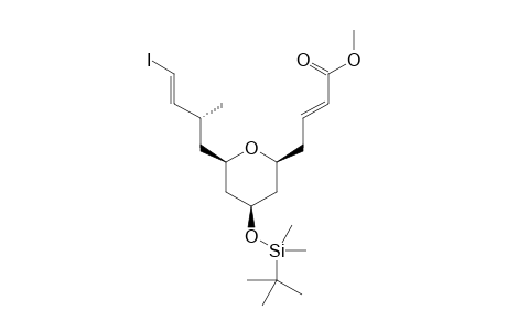 Methyl (E)-4-((2S,4R,6R)-4-((tert-butyldimethylsilyl)oxy)-6-((R,E)-4-iodo-2-methylbut-3-en-1-yl)-tetrahydro-2H-pyran-2-yl)but-2-enoate