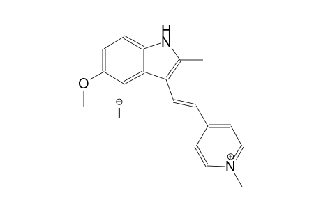 pyridinium, 4-[(E)-2-(5-methoxy-2-methyl-1H-indol-3-yl)ethenyl]-1-methyl-, iodide