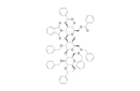 METHYL-2,3,6-TRI-O-BENZYL-4-O-[2,6-DI-O-BENZYL-3-O-(3,6-DI-O-BENZOYL-2-DEOXY-2-PHTHALIMIDO-BETA-D-GLUCOPYRANOSYL)-BETA-D-GALACTOPYRANOSYL]-BETA-D-G