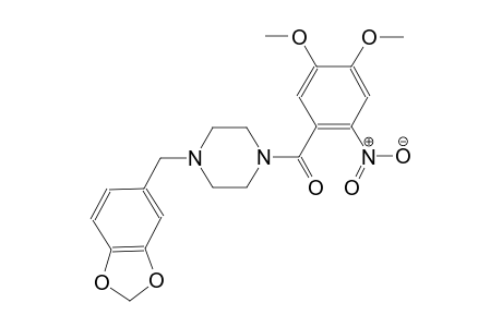 1-(1,3-benzodioxol-5-ylmethyl)-4-(4,5-dimethoxy-2-nitrobenzoyl)piperazine