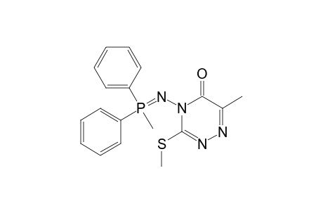 4-Diphenyl(methyl)phosphoranylideneamino-6-methyl-3-methylthio-4,5-dihydro-1,2,4-triazin-5-one