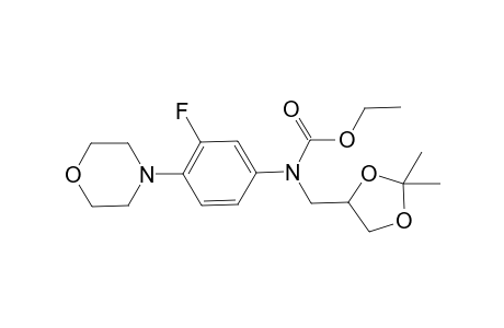 Ethyl (2,2-dimethyl-1,3-dioxolan-4-yl)methyl(3-fluoro-4-morpholinophenyl)carbamate