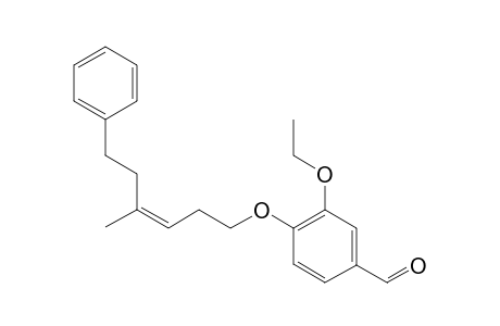 (Z)-3-ethoxy-4-((4-methyl-6-phenylhex-3-en-1-yl)oxy)benzaldehyde