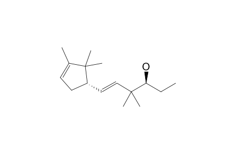 (3S,5E)-4,4-Dimethyl-6-[(1'S)-(2',2',3'-trimethylcyclopent-3'-en-1'-yl)]hex-5-en-3-ol